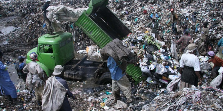 Waste Collectors at Dandora Dumpsite in Nairobi. PHOTO/ File