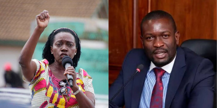 A Photo Collage of Martha Karua and Edwin Sifuna. Photo/ File