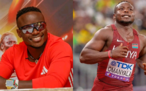 A collage photo of Africa's fastest sprinter Ferdinand Omanyala PHOTO/ACC/FB