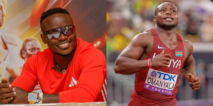 A collage photo of Africa's fastest sprinter Ferdinand Omanyala PHOTO/ACC/FB