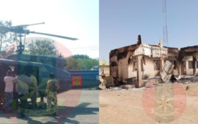 The aftermath of the Nigerian Pulka attack PHOTO/Nigerian Army/X