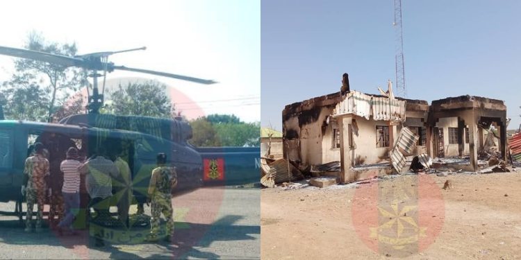 The aftermath of the Nigerian Pulka attack PHOTO/Nigerian Army/X