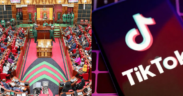 A Photo Collage on Kenyan MPs in Parliamentary Session and TikTok App. Photo/ File