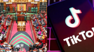 A Photo Collage on Kenyan MPs in Parliamentary Session and TikTok App. Photo/ File