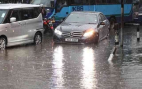 Heavy rainfall disrupting movement for motorists in Nairobi PHOTO/The Standard
