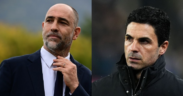 Collage photo of Tottenham New Manager Igor Tudor and Arsenal's Mikel Arteta PHOTO/Club Accounts