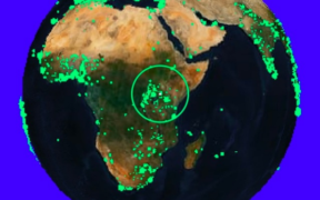 Geographical Mapping Showing Radio Stations Marked With Green Dots Worldwide in Radio Garden Website. PHOTO/ courtesy