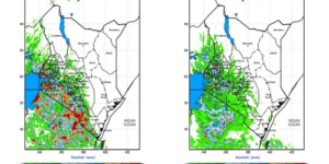 Kenya met has highlighted areas to receive moderate and heavy rainfall for the next 24 hours PHOTO/Kenya Met