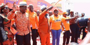 CS Opiyo Wandayi and other ODM leaders during the Linda Ground rally in SiayaPHOTO/ODM/FB