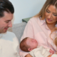 Grace Bell and Steven Powell with their baby son Hugo. PHOTO/ PA Media