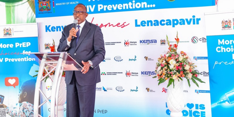 Health CS Aden Duale during the launch of Lenacapavir at Riruta Health Centre PHOTO/MoH/X