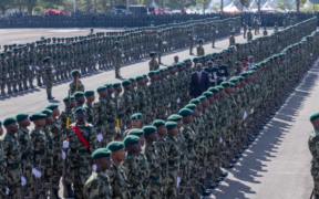 President William Ruto inspection parade at Ruiru Prisons Collage during the 46th Passing-Out Parade for the recruits. PHOTO/ Ruto X