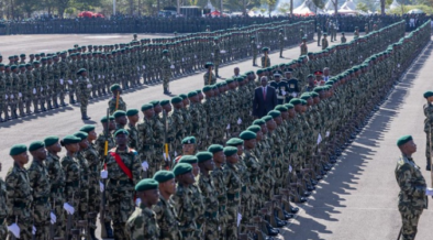 President William Ruto inspection parade at Ruiru Prisons Collage during the 46th Passing-Out Parade for the recruits. PHOTO/ Ruto X
