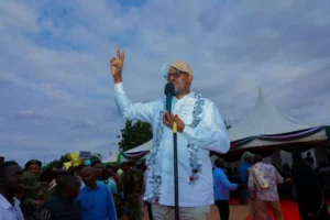 Wajir Governor Ahmed Abdullahi speaking at a past function. PHOTO/HEAhmedJiir/FB
