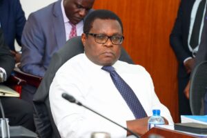 Bungoma Governor Kenneth Lusaka appearing before the Senate's Public Accounts Committee. Photo/Parliament of Kenya/FB