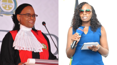 A photo collage of CJ Martha Koome and LSK President Faith Odhiambo. PHOTO/Courtesy.