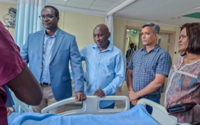 Education CS Julius Ogamba visited the victims alongside TSC Chairperson Dr. Jamleck Muturi, Acting CEO of TSC Evaleen Mitei, and KUPPET SG Akello Misori. PHOTO/Ogamba X.
