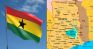 A photo collage of Ghana's flag and map. PHOTO/Courtesy.