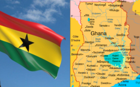 A photo collage of Ghana's flag and map. PHOTO/Courtesy.