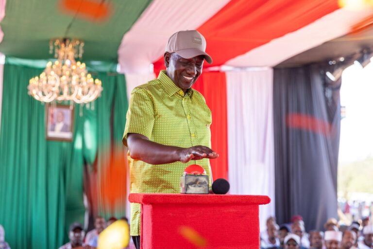 President William Ruto during the NYOTA Capital Disbursement event at Mandera Stadium on Thursday, February 12, 2026.PHOTO/@WilliamsRuto/X