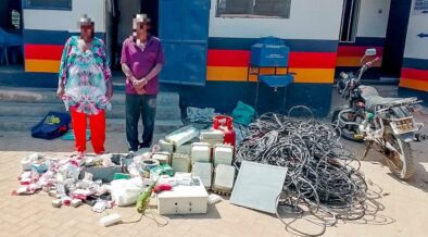 Two Arrested in Mtwapa over Stolen Kenya Power Equipment. Photo/NPS/X