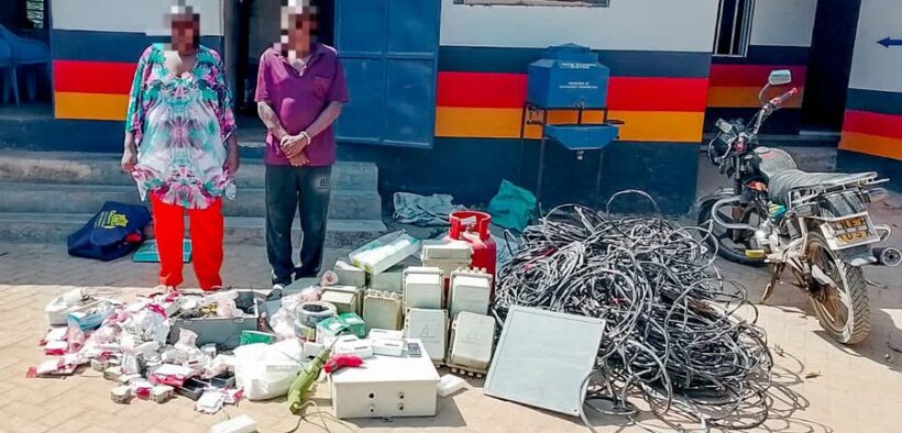 Two Arrested in Mtwapa over Stolen Kenya Power Equipment. Photo/NPS/X