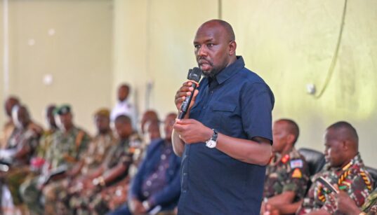 Interior CS Murkomen addressing a security meeting in Isiolo on Tuesday, February 3, 2026.PHOTO/@kipmurkomen/X.