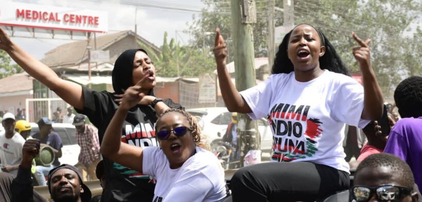 Gen Z Baddie after joining the ODM Secretary General and Nairobi Senator Edwin Sifuna for the Linda Mwanainchi rally at Kitengela on Sunday, February 15, 2026. PHOTO/Gen Z Baddie/X