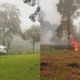 A helicopter crashed and burst into flames in Chepkiep, Mosop Sub-county, Nandi County, on Saturday, February 28, 2026, with early reports indicating that it was carrying five passengers at the time of the crash.