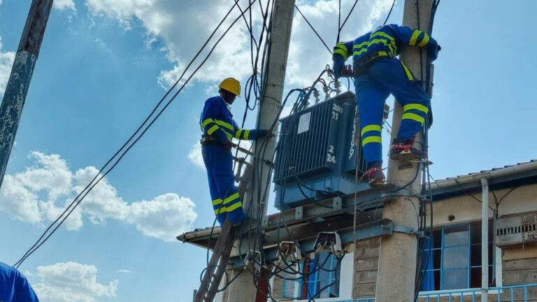 File image of Kenya Power engineers at work. PHOTO/courtesy