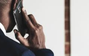 A photo of a Kenyan making a phone call. PHOTO/Courtesy.