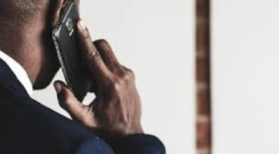 A photo of a Kenyan making a phone call. PHOTO/Courtesy.