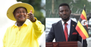 A photo collage of President Yoweri Museveni of Uganda and opposition leader Bobi Wine. PHOTO/Museveni X/NUP.
