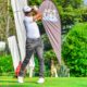 NCBA Group Managing Director John Gachora follows his tee shot at during the Muthaiga Golf Club leg of the 2026 NCBA Golf Series. He won the staff category. PHOTO/File