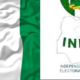 A photo collage of Nigeria flag and Independent National Electoral Commission (INEC) logo. PHOTO/Courtesy.