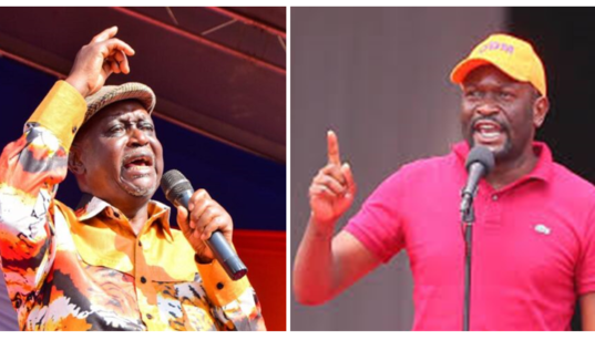 A collage of ODM party leader Oburu Odinga and former secretary general Edwin Sifuna. PHOTO/Courtesy