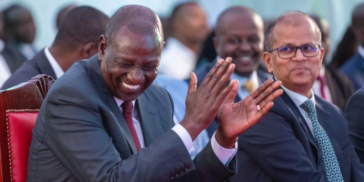President William Ruto during the launch of Safaricom Ziidi Trader at Nairobi Securities Exchange, Westlands. PHOTO/PCS.