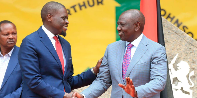 President William Ruto is set to sign a joint-partnership deal with Nairobi Governor Johnson Sakaja to improve service provision in the capital city, Nairobi. PHOTO/PCS.