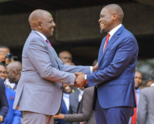 President William Ruto and Nairobi Governor Johnson Sakaja during a past event. PHOTO/Courtesy