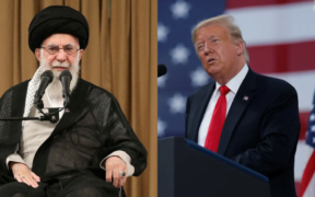 A photo collage of US President Donald Trump and Iran Supreme Leader. PHOTO/Courtesy.