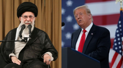 A photo collage of US President Donald Trump and Iran Supreme Leader. PHOTO/Courtesy.