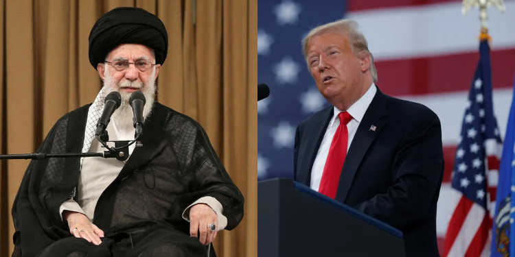 A photo collage of US President Donald Trump and Iran Supreme Leader. PHOTO/Courtesy.