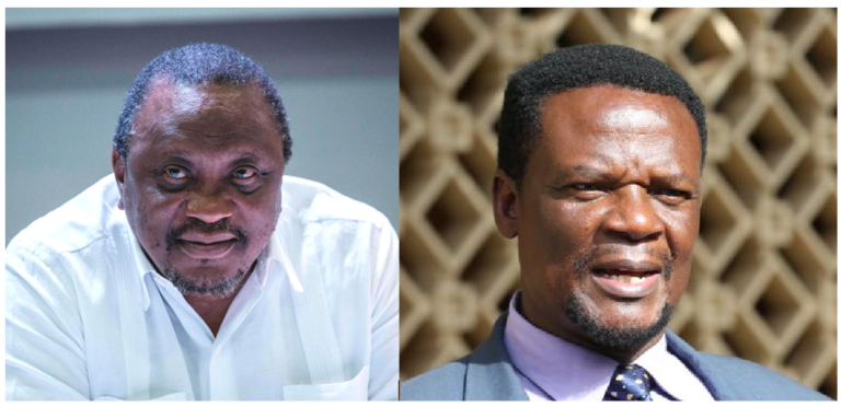Former President Uhuru Kenyatta (left) and Sirisia MP John Waluke (right).PHOTO/Collage by Hivileo.co.ke