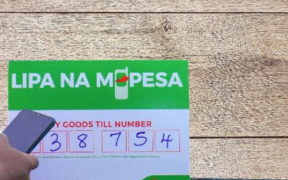An M-Pesa Business Till Number on Display. PHOTO/ File