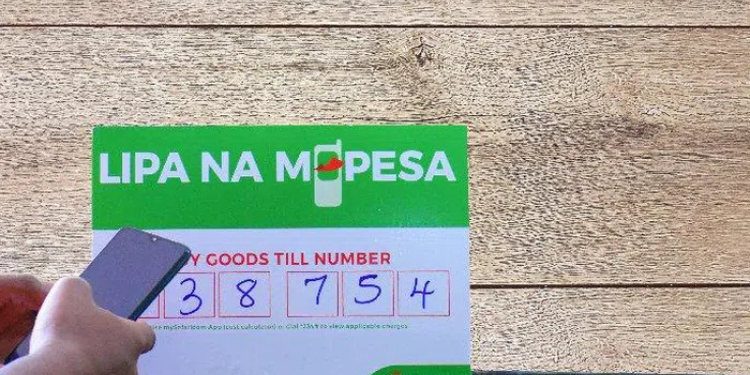 An M-Pesa Business Till Number on Display. PHOTO/ File