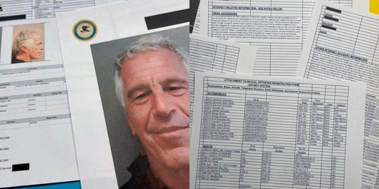 Collage photo of latest Jeffrey Epstein's documents as released by the US Justice Department PHOTO/AP/File
