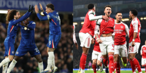 Collage photo of Arsenal and Chelsea PHOTO/ACC/X