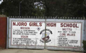 A picture of the Njoro Girls School entrance PHOTO/File