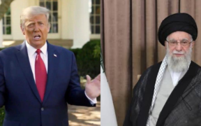 A photo collage of US President Donald Trump and Iran Supreme Leader