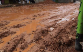 A picture of a damaged road in Nakuru PHOTO/L.O/X